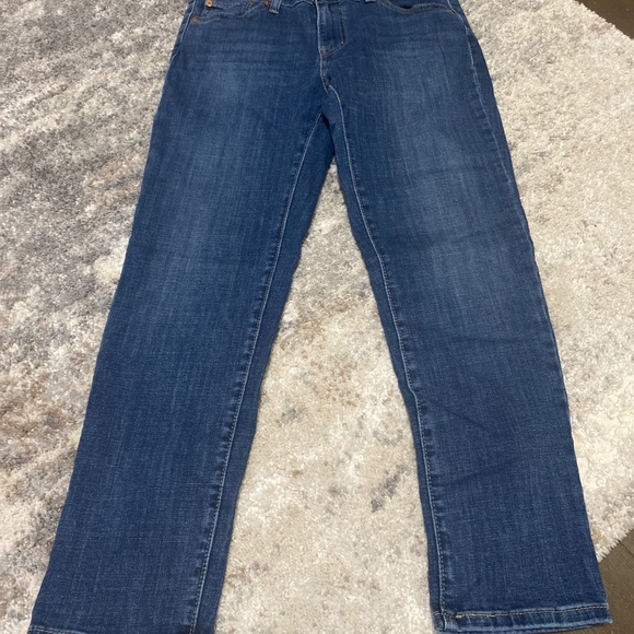 Levi Levi’s Strauss & Co boyfriend cropped womens blue jeans size 27 60% cotton - Picture 7 of 11